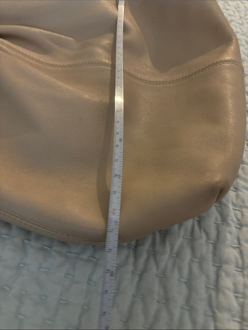 Furla Cream Shoulder Bag with Chain Accent - Picture 7 of 8